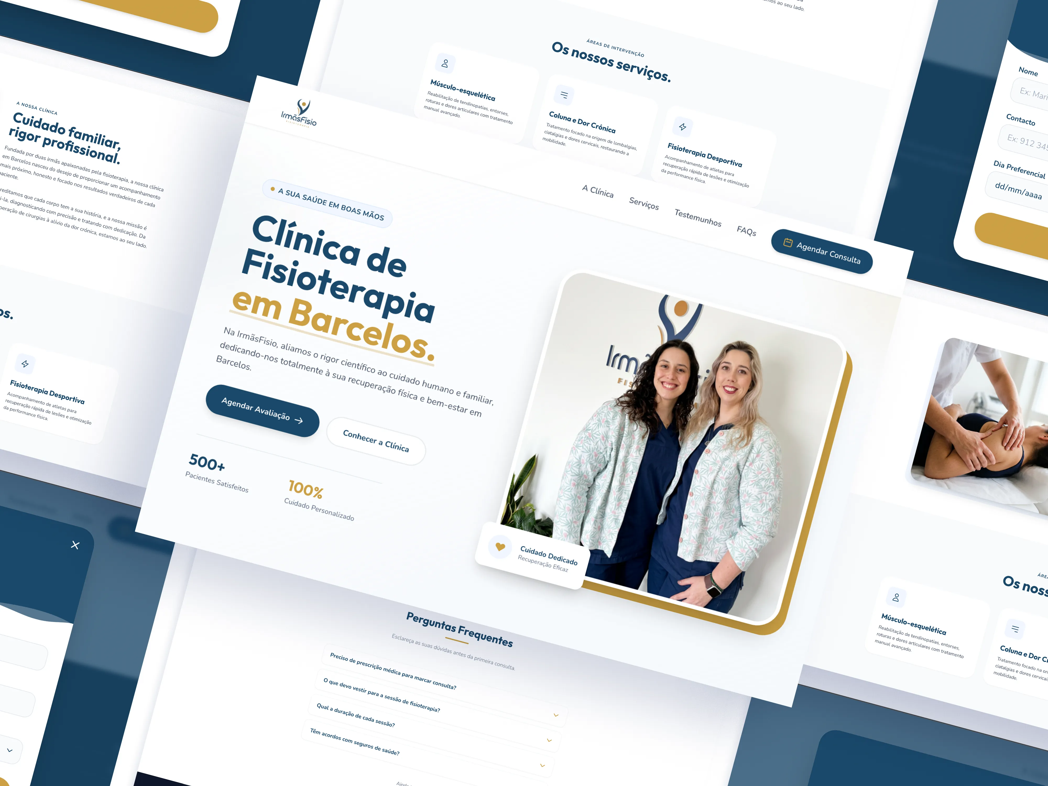 Apresentação geral do design do website