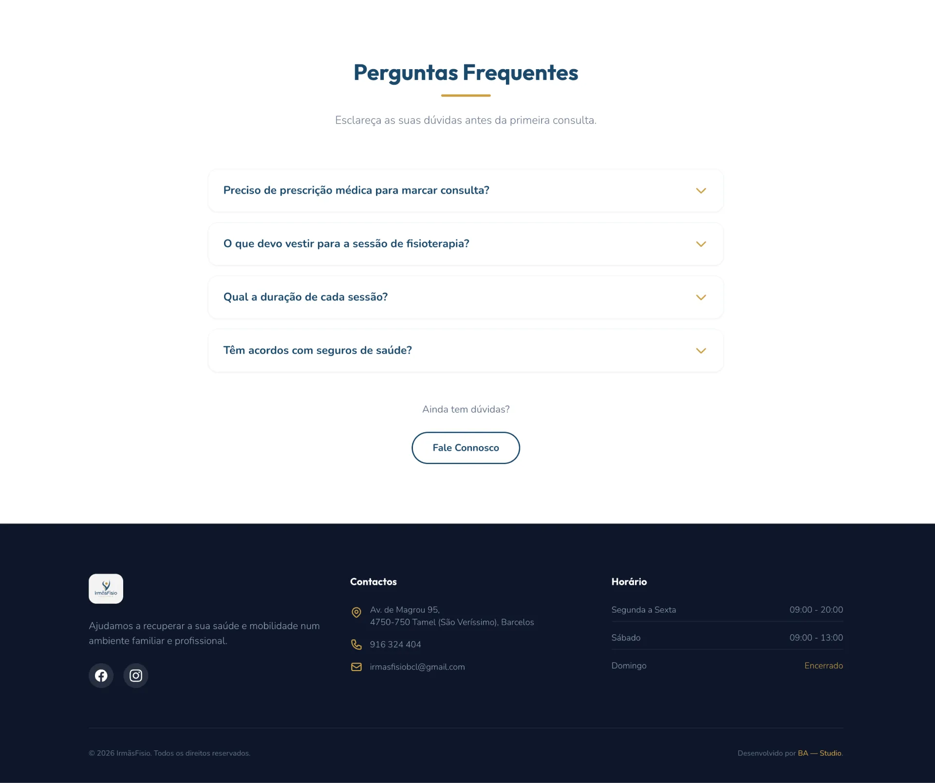 Apresentação das áreas de intervenção