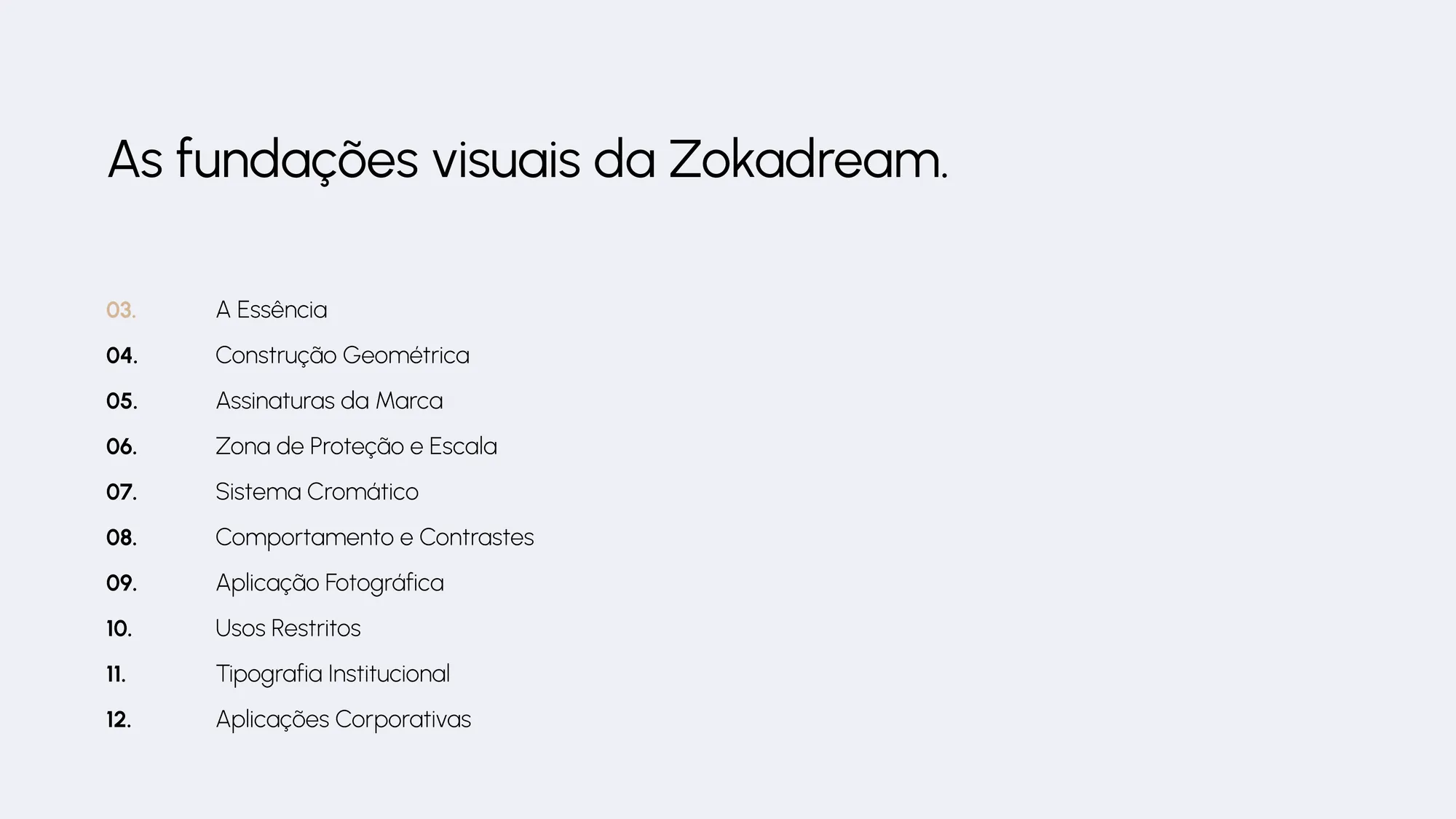 Manual de Identidade Visual Zokadream - Índice e Introdução